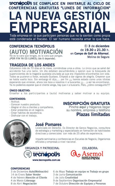 Conferencias «LUNES DE INFORMACION». 3 de diciembre