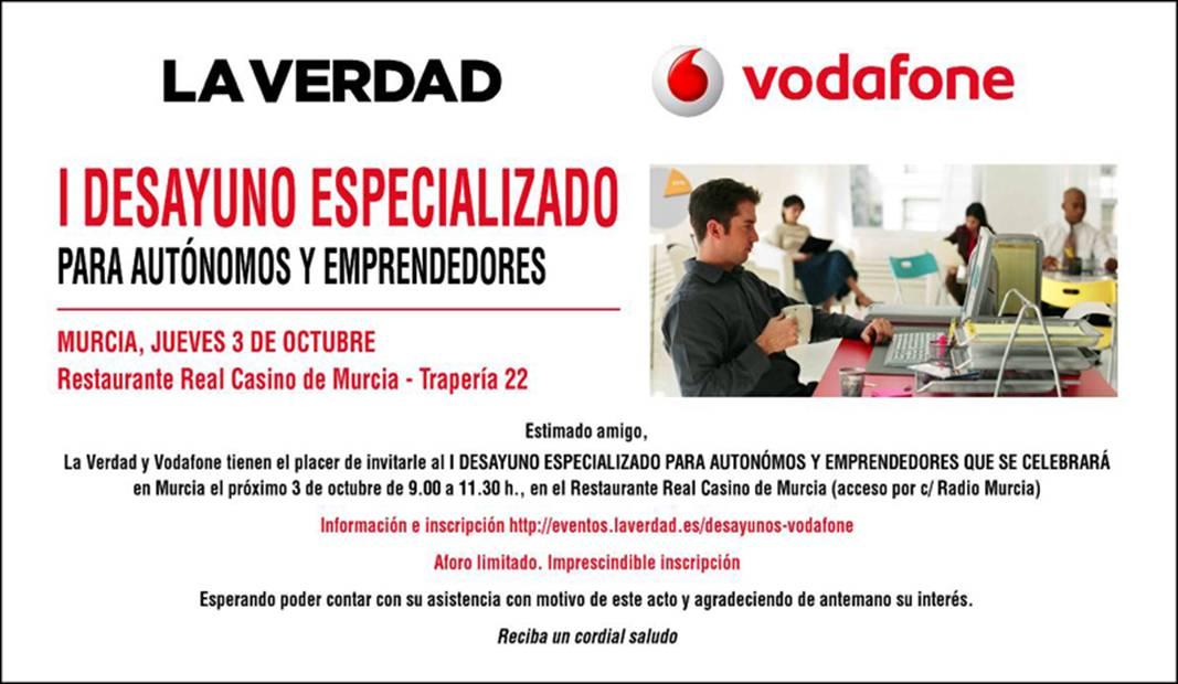 I Desayuno Especializado para Autónomos y emprendedores. LAVERDAD- VODAFONE 3 octubre